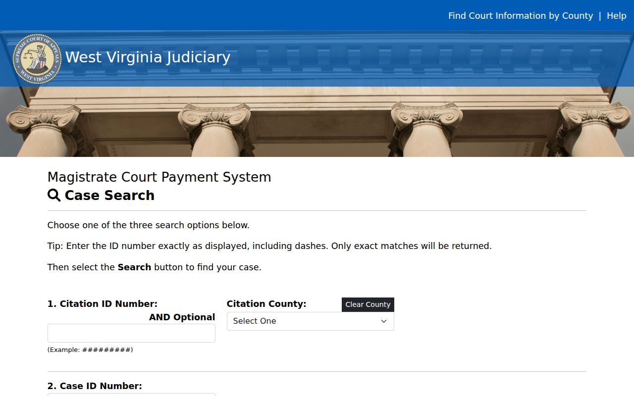 Monongalia County civil docket magistrate identifier search